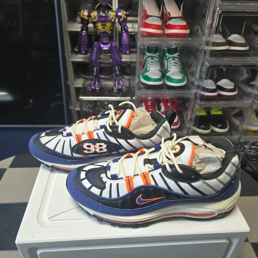 [BUNJANG] Nike Air Max 98 White Black Orange Men's Shoes Size 270 / 나이키 에어98 새상품 270