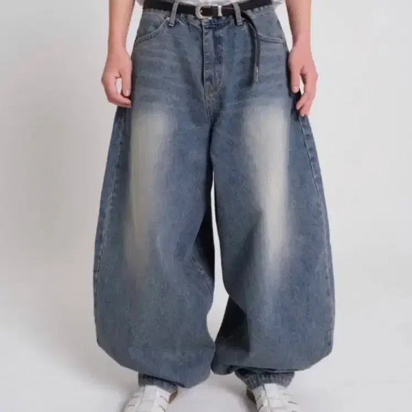 [BUNJANG] New Chief Chic DP Cat Washing Baggy Jeans [OS] / 뉴치프시크디피 캣워싱 배기진 [OS]