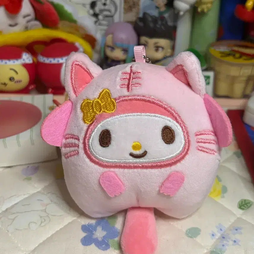 [BUNJANG] Sanrio My Melody Cat Plush Keychain / 산리오 마이멜로디 고양이 인형 키링