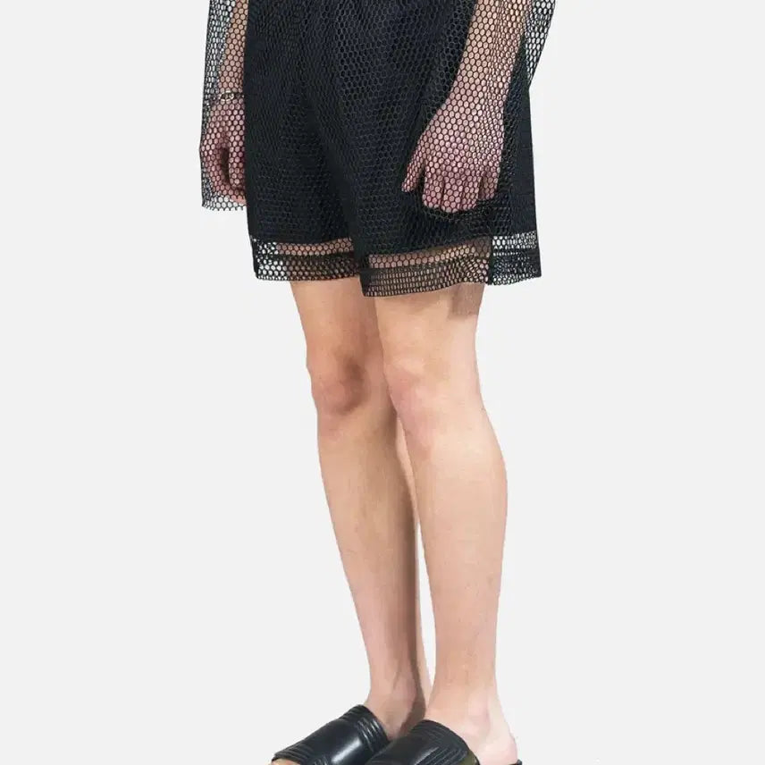 [BUNJANG] Dries Van Noten Hennard Mesh Layered Shorts Black L / 드리스 반 노튼 헤나드 메쉬 레이어드 쇼츠 블랙 L