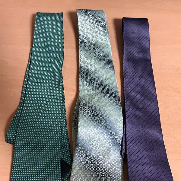 [BUNJANG] Renoma & Metrocity Tie Set (3 Pieces) / 넥타이 3개 세트 (레노마/메트로시티)
