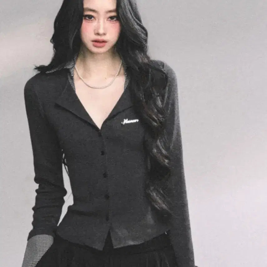 [BUNJANG] ShaoyeEye Knit Fake Collar Button Top - Size S (New) / [새상품] ShaoyeEye 니트 페이크 카라넥 니트 단추 탑