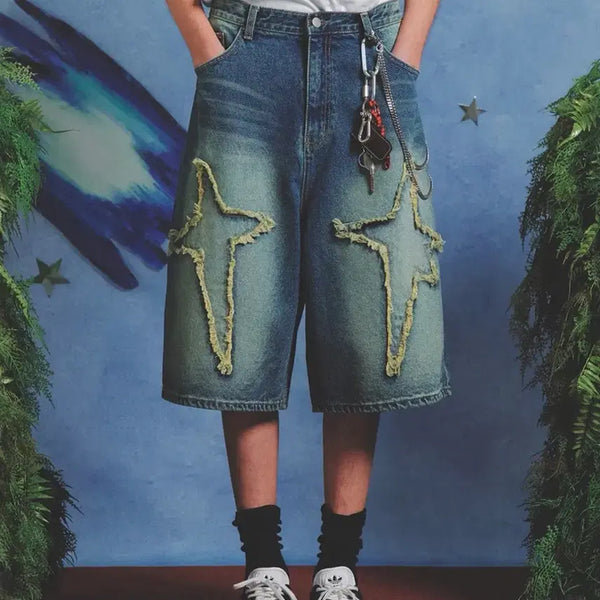 [BUNJANG] Main Booth Bermuda Spark Denim Shorts / 메인부스 버뮤다 Spark Denim Shorts