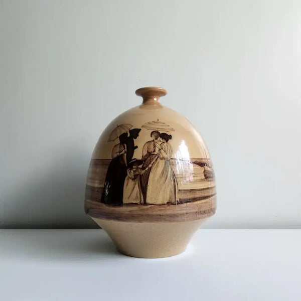 [BUNJANG] 1903 Italian Art Nouveau Hand-Painted Ceramic Vase / 1903년작 이탈리아 아르누보 핸드페인팅 도자기 화병