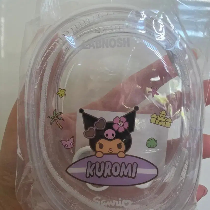 [BUNJANG] Sanrio Kuromi & Tanning Hello Kitty Clear Pouch Set / 태닝헬로키티, 쿠로미 투명 파우치