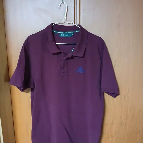 [BUNJANG] Polo Ralph Lauren Men's Embroidered Logo Purple Short Sleeve Polo Shirt / 폴로 반팔 카라티 남성용 자수 로고 퍼플