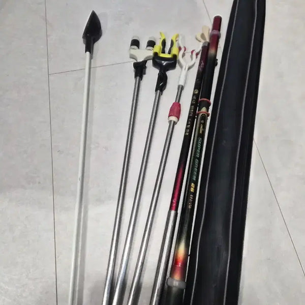 [BUNJANG] Yongseong Super Green 26-Kan Fishing Rod Set / 민물낚시대세트 용성 26칸 3절받침대 뒤꽂이 쏠채
