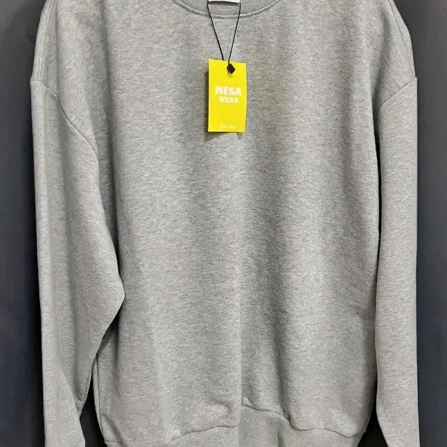 [BUNJANG] Mega Wear Oversized Sweatshirt - Gray (Unisex) / 메가 웨어 오버핏 맨투맨 그레이 (공용)