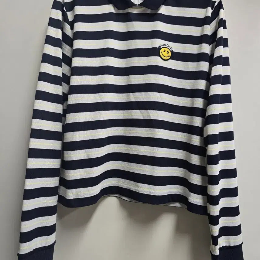 [BUNJANG] JDX Smiley Stripe Polo Shirt Size 100 / JDX 스마일리 스트라이프 카라티 100