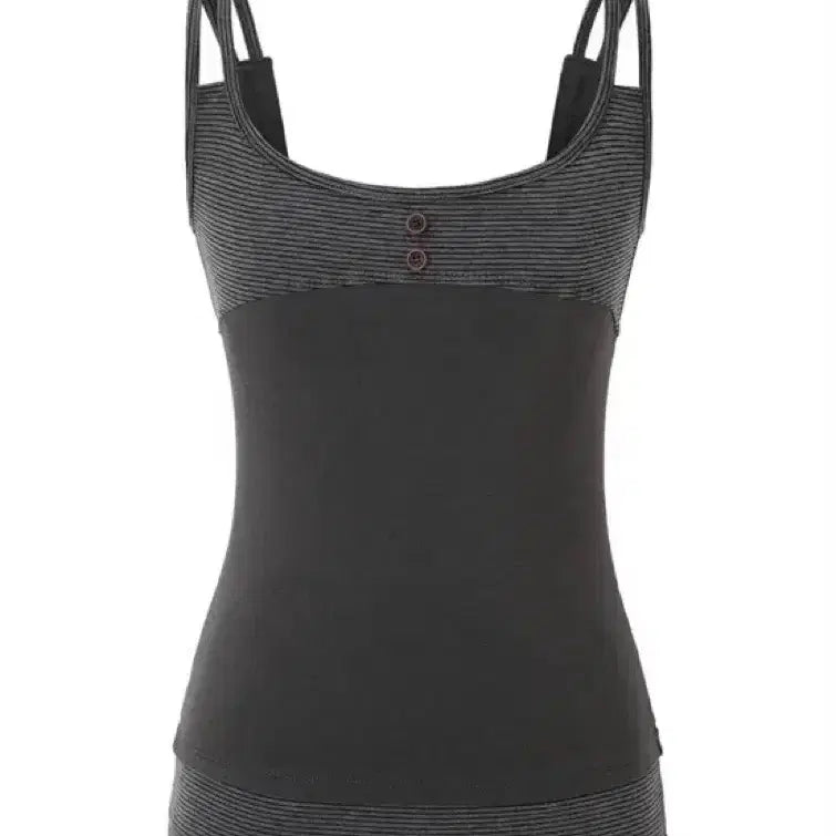 [BUNJANG] Three Times Crumble Button Top Charcoal / 쓰리타임즈 크럼블 버튼 탑 Crumble button top 차콜
