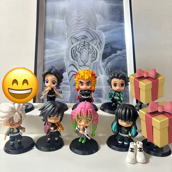 [BUNJANG] Demon Slayer Mini Figure 7-Piece Set / 귀멸의 칼날 미니 피규어 7종세트(새 상품)