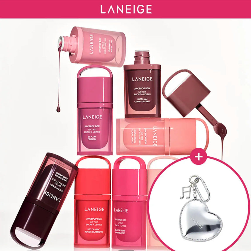 [BUNJANG] Laneige Juice Pop Box Lip Tint (Lofi Mauve) with Heart Keychain / (새제품) [하트키링 증정] 라네즈 주스팝박스 립틴트 - 로파이 모브