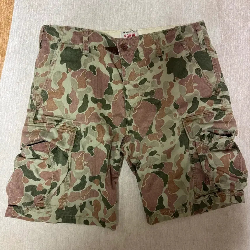 [BUNJANG] Edwin Japanese Edition Camouflage HBT Shorts / 일판 edwin 카모 hbt 쇼츠 반바지 빈티지
