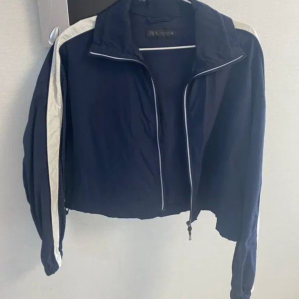 [BUNJANG] Zara Zip-Up Windbreaker Navy / 자라 집업 바람막이 네이비