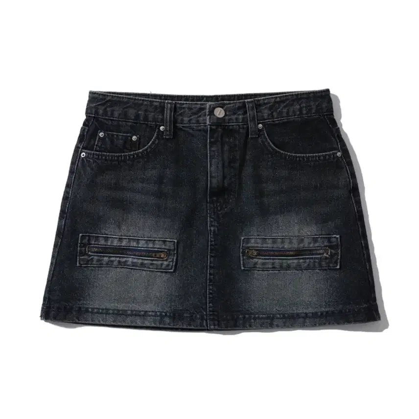 [BUNJANG] Anyv Zipper Denim Skirt Vintage Blue / 어니브 지퍼 데님 스커트 빈티지블루 판매 지퍼스커트 흑청