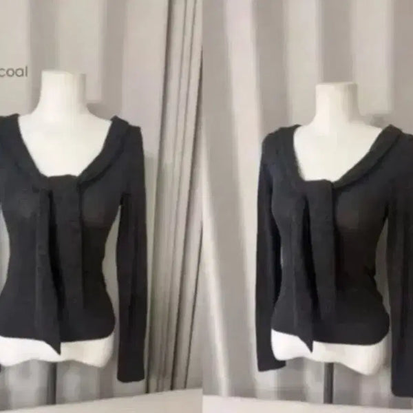 [BUNJANG] Sera-Tie Slim Fit Knit Bundle Charcoal Beige / 새상품) 일괄판매 세라티 타이 니트 차콜 베이지 일괄