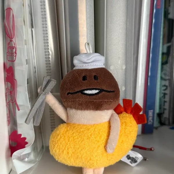 [BUNJANG] Nameko Fried Pufferfish Plush Toy / 나메코 튀김 인형