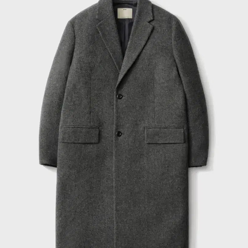 [BUNJANG] Pottery Shetland Wool Single-Breasted Coat Mid Grey / 포터리 셔틀랜드 울 싱글 브레스티드 코트 미드그레이