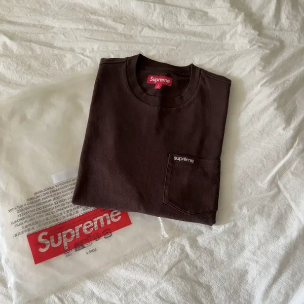 [BUNJANG] Supreme Pocket T-Shirt Brown S / 슈프림 포켓 티셔츠 브라운 s