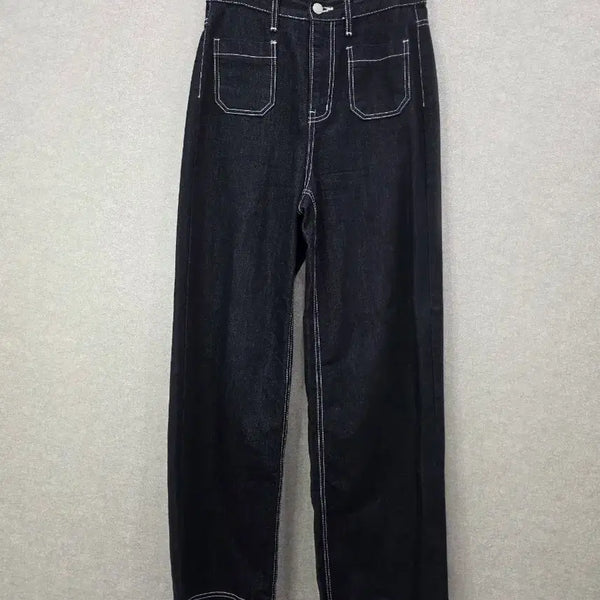 [BUNJANG] Poster Stitch Wide Denim Pants / 포스터 스티치 와이드 데님 팬츠 POSTER