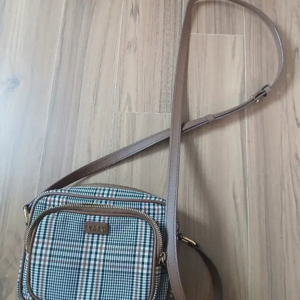 [BUNJANG] Daks Check Crossbody Bag Brown / 닥스 체크 크로스백 브라운