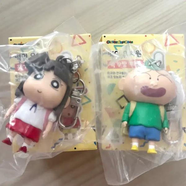 [BUNJANG] Crayon Shin-chan Nene-chan Kindergarten Backpack Keyring Suzie & Huni Bundle Set / [새상품,일괄,원가이하]짱구 떡잎유치원 책가방키링 수지, 훈이
