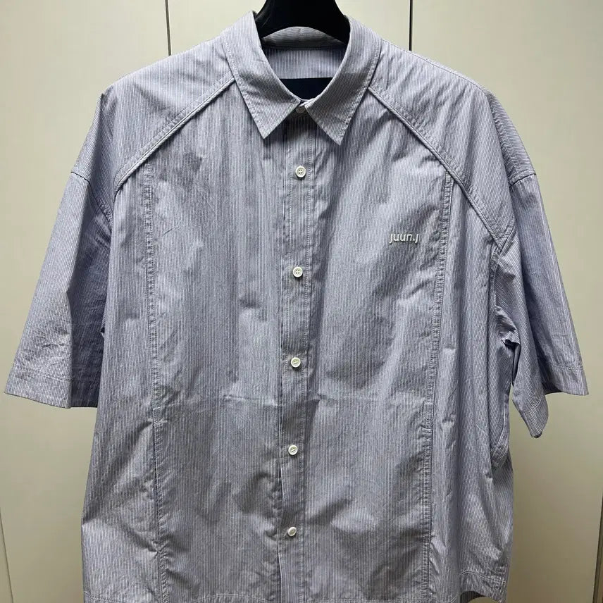 [BUNJANG] JUUN.J Classic Stripe Hidden Pocket Piping Oversized Shirt Size 48 / 준지 클래식 스트라이프 히든 포켓 파이핑 오버핏 셔츠 48 판매합니다