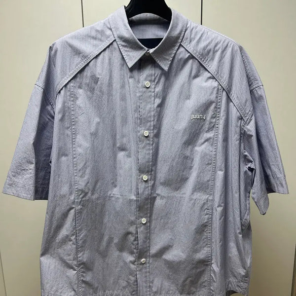 [BUNJANG] JUUN.J Classic Stripe Hidden Pocket Piping Oversized Shirt Size 48 / 준지 클래식 스트라이프 히든 포켓 파이핑 오버핏 셔츠 48 판매합니다
