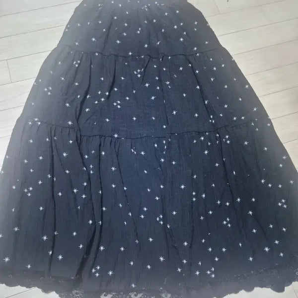 [BUNJANG] Elegant Lace Tiered Long Skirt / 세련 레이스 캉캉 롱 스커트.새상품