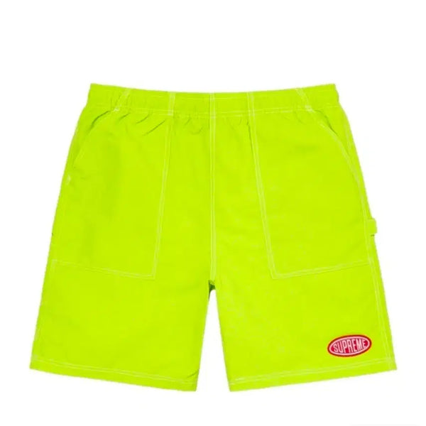 [BUNJANG] Supreme Nylon Painter Shorts Lime (23SS) / [새상품L] 슈프림 나일론 페인터 쇼츠 라임 - 23SS