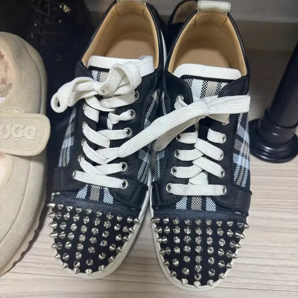 [BUNJANG] Christian Louboutin RICKSTAR Studded Check Sneakers / 크리스찬루부탱 스니커즈 락스터드 체크