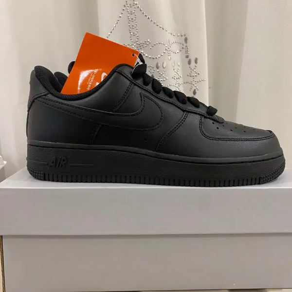 [BUNJANG] Nike Air Force All Black Women's Shoes (240) / 나이키 에어포스 올블랙 240 여성용