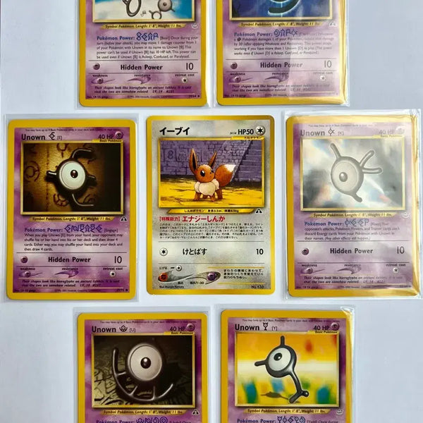 [BUNJANG] Japanese Limited Edition Eevee Promo & North American Unown Cards with Opening Pack / 2000년 일본 한정판 초판 프로모 이브이, 북미 안농 카드들 및 개봉팩