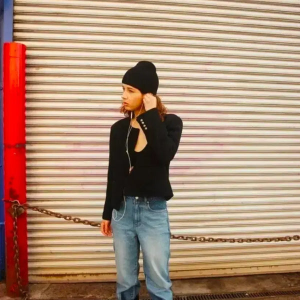 [BUNJANG] Re_youni Diagonal Cut Straight Jeans / 리유니 Diagonal Cut Straight Jeans