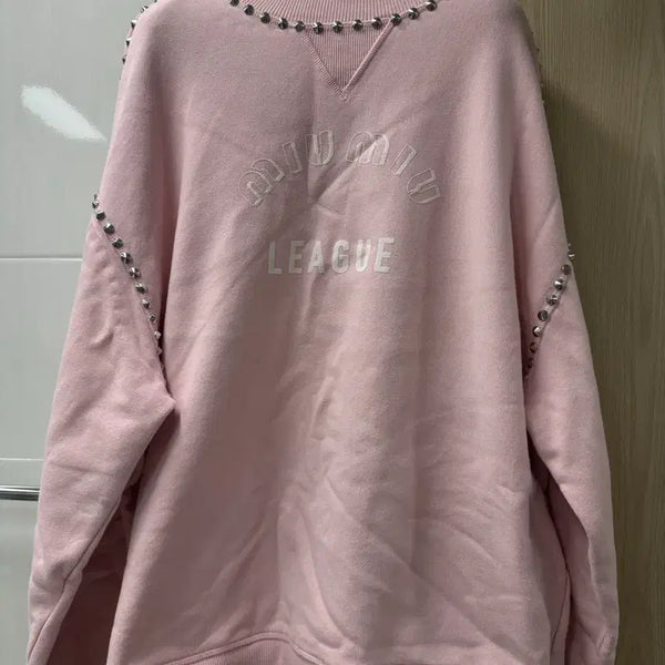 [BUNJANG] Miu Miu Pink Sweatshirt / 미우미우 핑크 맨투맨