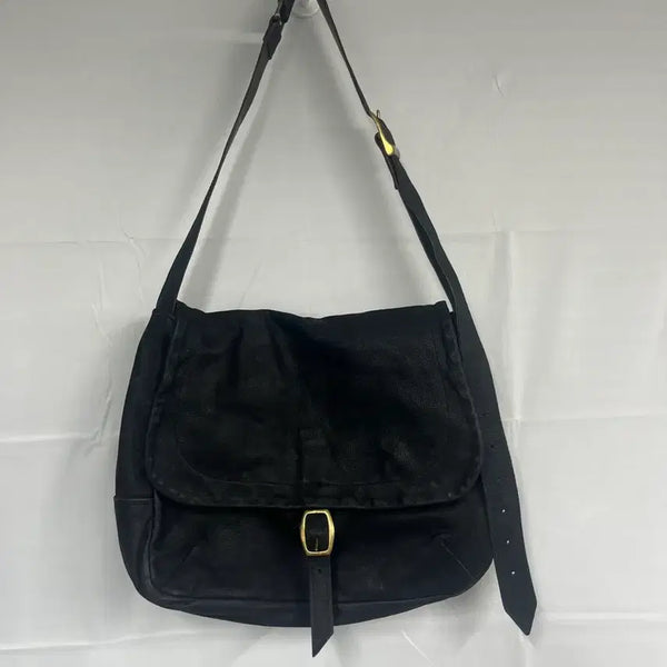 [BUNJANG] Jasmb Leather Messenger Bag Black / Jasmb 레더 메신져백 블랙