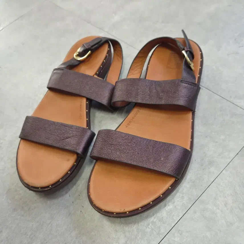 [BUNJANG] Fitflop Barra Leather Slingback Sandals / 핏플랍 바라 레더 슬링백 샌들  천연소가죽 225
