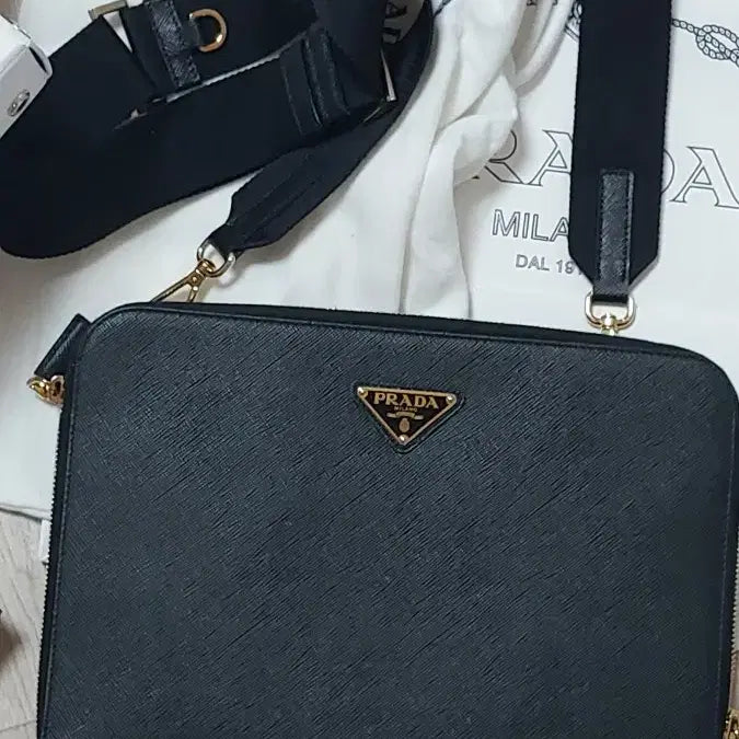 [BUNJANG] Prada Saffiano Leather Crossbody & Clutch Bag / 프라다 사피아노 크로스앤클러치백 주말할인