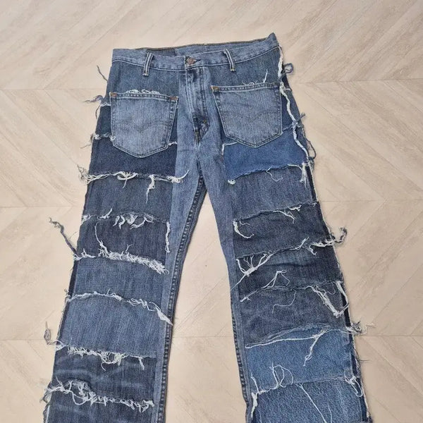 [BUNJANG] Levi's Patchwork Denim Pants / 리바이스 패치워크 데님