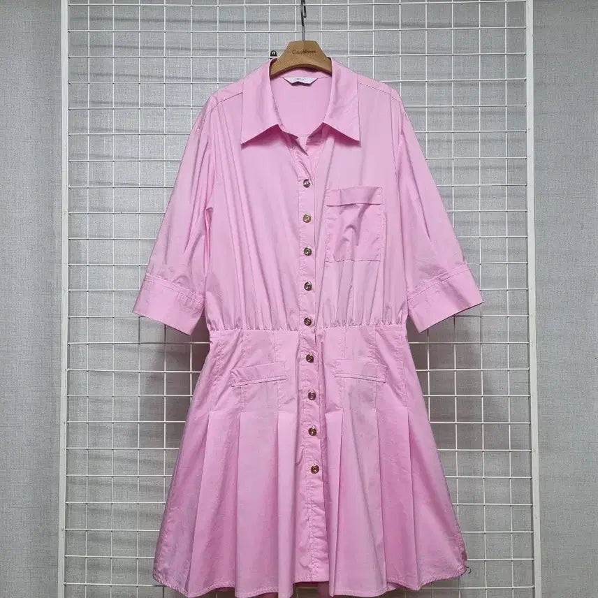 [BUNJANG] Satin Pink Dress Size 55-66 / 샤틴 핑크 원피스 55~66
