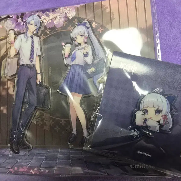 [BUNJANG] Genshin Impact Ayaka Ayato Chicha Collaboration Acrylic Stand, Ayaka Badge Set / 원신 아야카 아야토 희차 콜라보 아크릴 스탠드, 뱃지