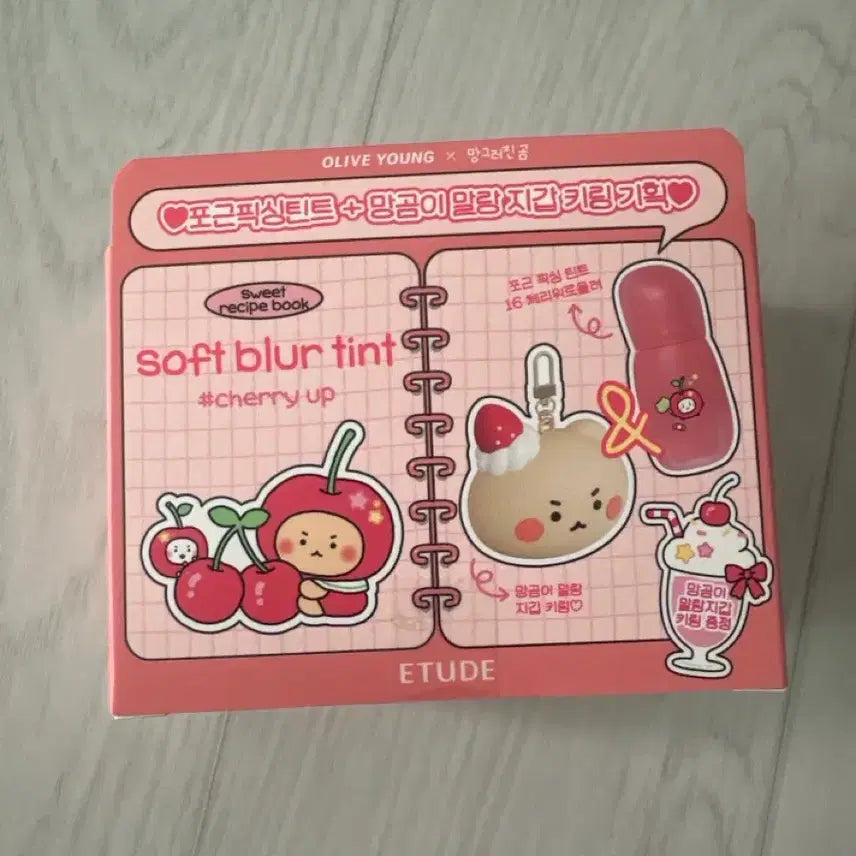 [BUNJANG] Etude Cozy Fixing Tint Mangmoong Edition #16 Cherry Up / 에뛰드 포근 픽싱 틴트 망곰 에디션 16 체리위로올려