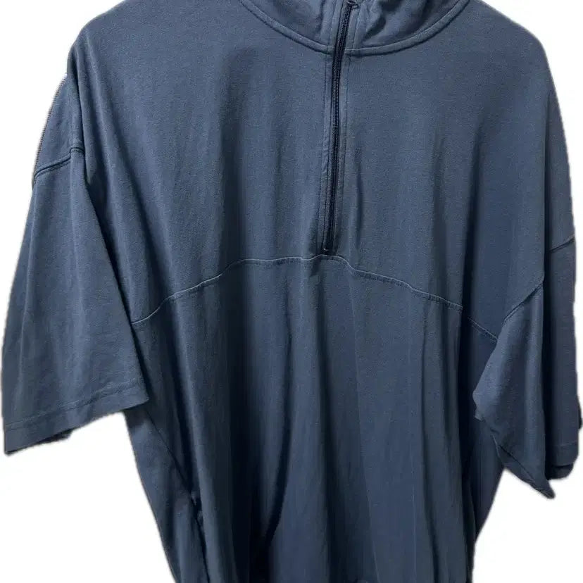 [BUNJANG] Uniqlo/GU Navy Short Sleeve Zip-Up XL/XXL / 유니클로/GU 반팔 집업 XL 네이비 xxl 사이즈 110