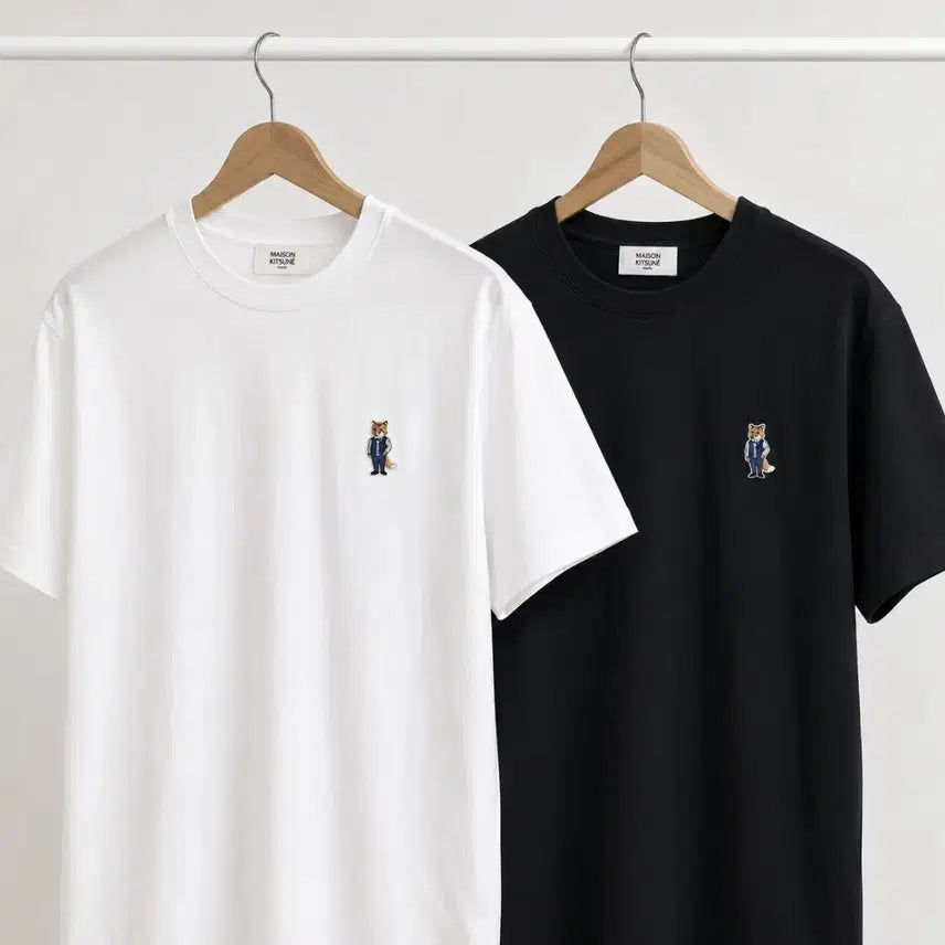 [BUNJANG] Maison Kitsuné Dressed Fox T-Shirt White/Black / 메종키츠네 드레스드폭스 화이트/블랙
