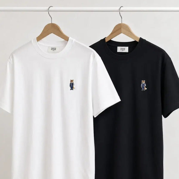 [BUNJANG] Maison Kitsuné Dressed Fox T-Shirt White/Black / 메종키츠네 드레스드폭스 화이트/블랙