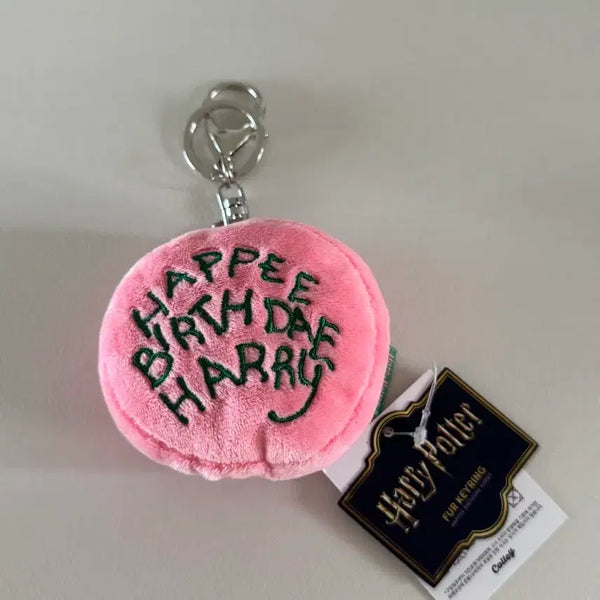 [BUNJANG] Harry Potter Happy Birthday Pink Plush Doll Keychain / 해리포터 해피벌스데이 퍼 인형키링