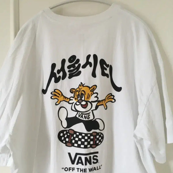 [BUNJANG] Vans Seoul City Oversized T-Shirt White M / 반스 서울시티 반팔 티셔츠 화이트 M 오버핏