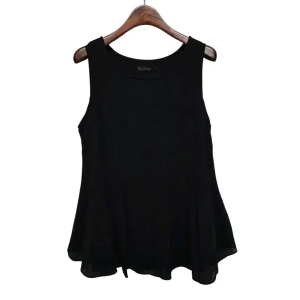 [BUNJANG] The IZZAT Black Pleated Sleeveless Top (Size 55-66) / 더아이잗 블랙 플리츠 민소매 탑 55~66