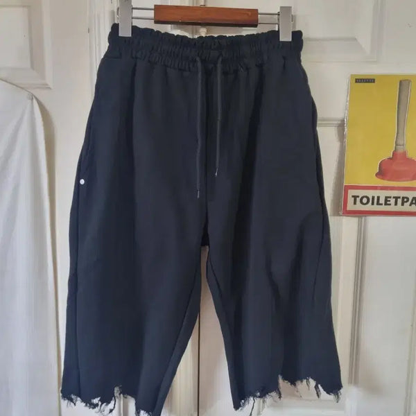 [BUNJANG] Rundis Damage Cutting Bermuda Sweatpants Size 2 / 런디에스 데미지커팅 버뮤다 스웻 팬츠 2사이즈