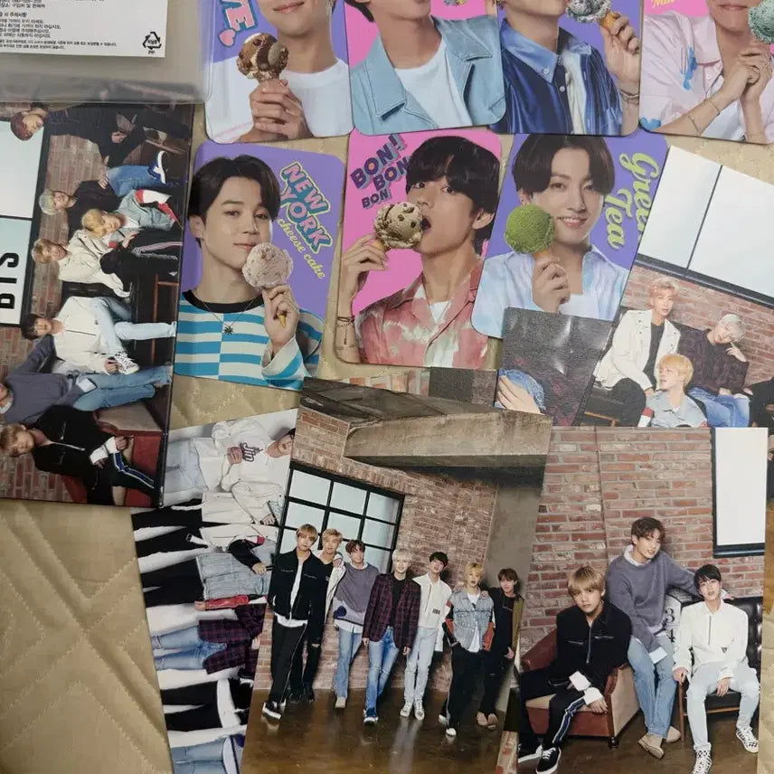 [BUNJANG] BTS Mediheal Postcard & Baskin Robbins Photocard Bundle Set / 방탄소년단 메디힐 엽서 | 배스킨라빈스 포토카드